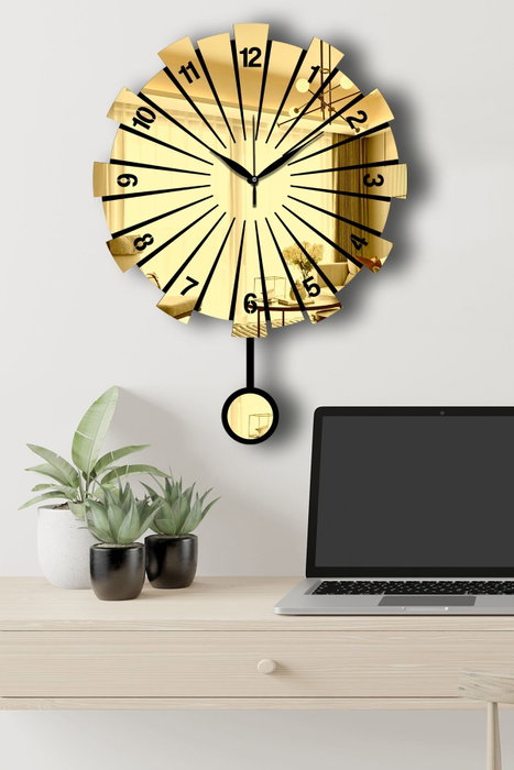 Wallity Reloj de pared decorativo dorado Wallity Reloj de pared decorativo dorado